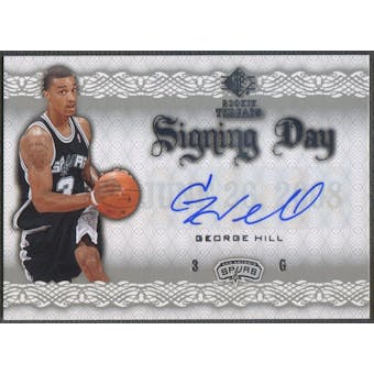 2008/09 Upper Deck SP Rookie Threads #SDGH George Hill Signing Day Rookie Auto