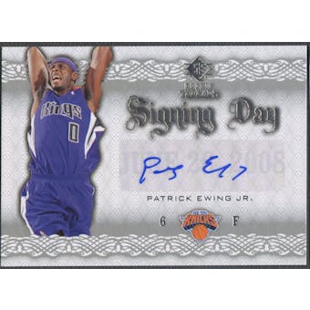 2008/09 Upper Deck SP Rookie Threads #SDPE Patrick Ewing Jr. Signing Day Rookie Auto