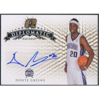 2008/09 Upper Deck Radiance #20 Donte Greene Diplomatic Rookie Auto