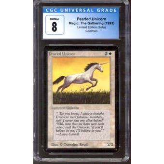 Magic the Gathering Beta Pearled Unicorn CGC 8