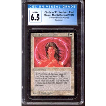 Magic the Gathering Alpha Circle of Protection: Red CGC 6.5