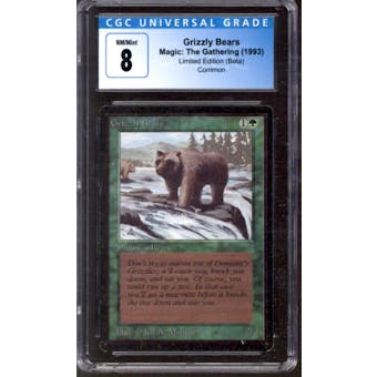 Magic the Gathering Beta Grizzly Bears CGC 8