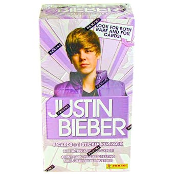 Justin Bieber Blaster 9-Pack Box (2010 Panini) (Lot of 100)