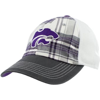 Kansas State Wildcats Top Of The World Scholar Plaid Adjustable Hat (Adult One Size)