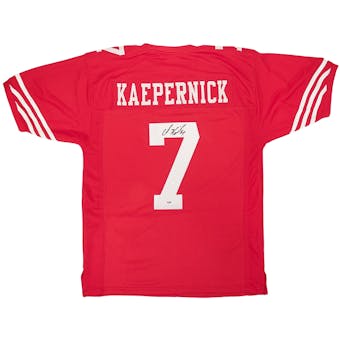 Colin Kaepernick Autographed San Francisco 49ers Red Football Jersey (PSA)