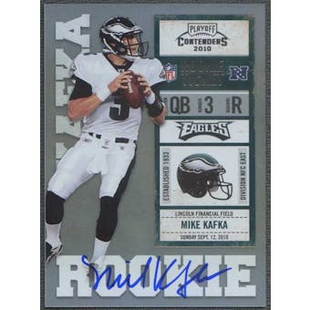 2010 Playoff Contenders #225B Mike Kafka White Jersey Rookie Autograph