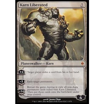 Magic the Gathering New Phyrexia Single Karn Liberated FOIL - MODERATE PLAY (MP)
