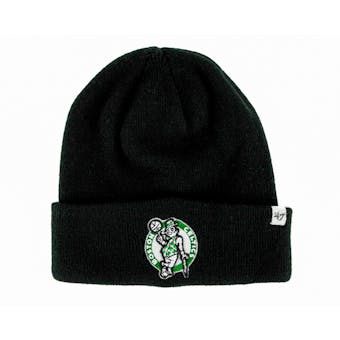 Boston Celtics '47 Brand Black Raised Cuff Knit Winter Hat (Adult One Size)