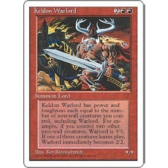 Magic the Gathering 4th Edition Single Keldon Warlord - SLIGHT PLAY (SP)