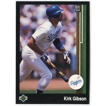 1989 Upper Deck Kirk Gibson Los Angeles Dodgers #633 Black Border Proof