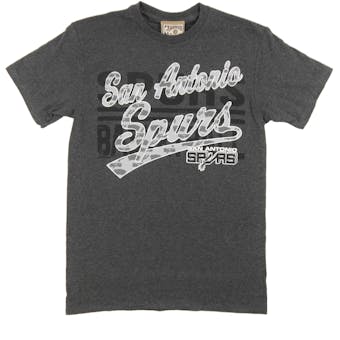 San Antonio Spurs Majestic Gray Thats The Stuff Dual Blend Tee Shirt (Adult L)