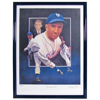 Carl Hubbell Autographed & Framed New York Giants Lithograph
