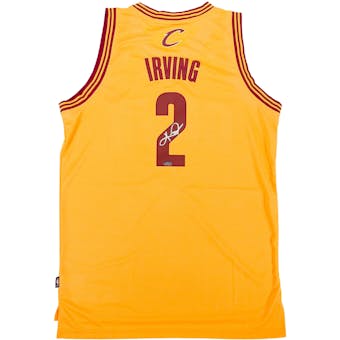 Kyrie Irving Autographed Cleveland Cavaliers Adidas Yellow Jersey (Panini Authentics)