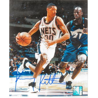 Kerry Kittles Autographed New Jersey Nets 8x10 Photo (Press Pass)