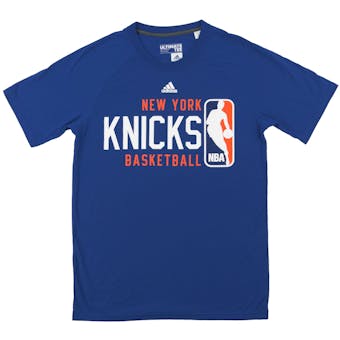 New York Knicks Adidas Blue Ultimate Tee Shirt (Adult Medium)