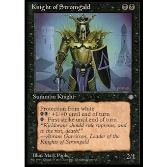 Magic the Gathering Ice Age Single Knight of Stromgald Signed by Mark Poole - SLIGHT PLAY (SP)