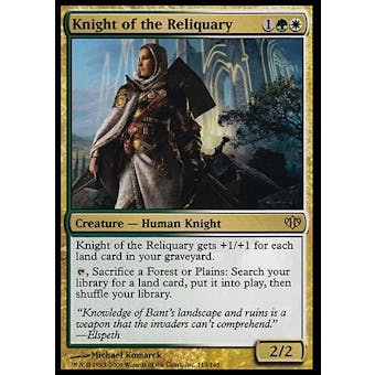 Magic the Gathering Conflux Single Knight of the Reliquary FOIL - SLIGHT PLAY (SP)