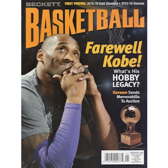2016 Beckett Basketball Monthly Price Guide (#284 May) (Kobe Bryant)