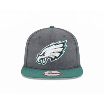 Philadelphia Eagles New Era 9Fifty Basic Gray Flat Brim Snapback Hat (Adult One Size)