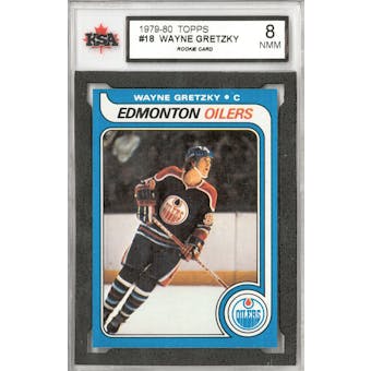 1979/80 Topps Hockey #18 Wayne Gretzky Rookie KSA 8 (NM-MT) *4385