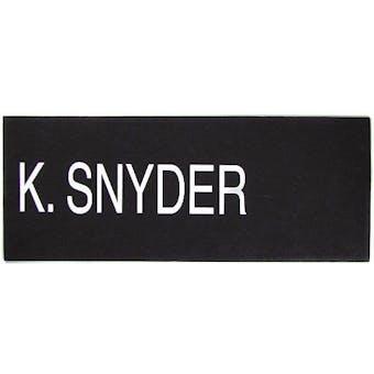 Kirk Snyder 2004 NBA Draft Board Basketball Nameplate (One of a Kind!)