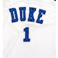 Kyrie Irving Autographed Duke University White Basketball Jersey (PSA)