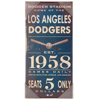 Los Angeles Dodgers Artissimo Vintage Sign 10x20 Canvas
