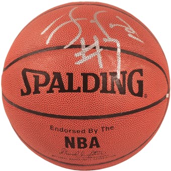 Lamar Odom Autographed Los Angeles Clippers I/O Spalding Basketball (Press Pass)