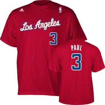 Chris Paul Los Angeles Clippers Red Adidas Gametime T-Shirt (Adult XL)