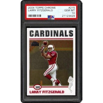 2004 Topps Chrome Larry Fitzgerald PSA 10 card #215