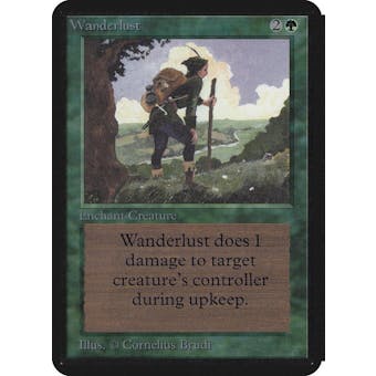 Magic the Gathering Alpha Wanderlust HEAVILY PLAYED (HP)