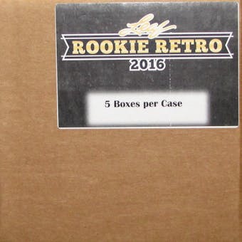 2016 Leaf Rookie Retro Hobby 5-Box Case