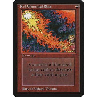 Magic the Gathering Beta Red Elemental Blast HEAVILY PLAYED (HP)