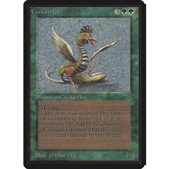 Magic the Gathering Beta Cockatrice HEAVILY PLAYED (HP)