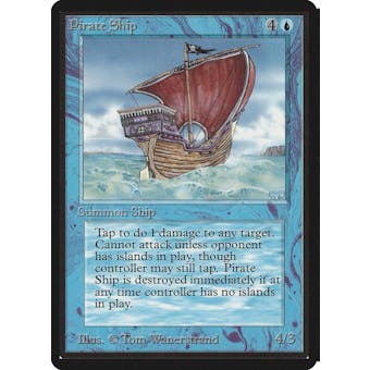 Magic the Gathering Beta Pirate Ship MODERATELY PLAYED (MP)