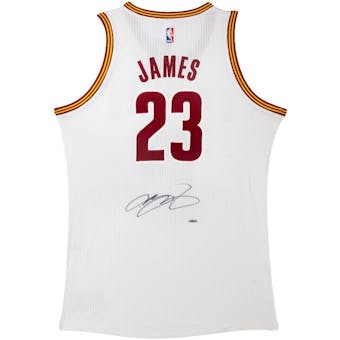 LeBron James Autographed Cleveland Cavaliers White Basketball Jersey UDA