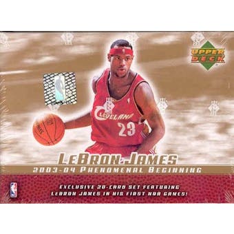 2003/04 Upper Deck LeBron James PHENOMenal Beginning Basketball Set (box)