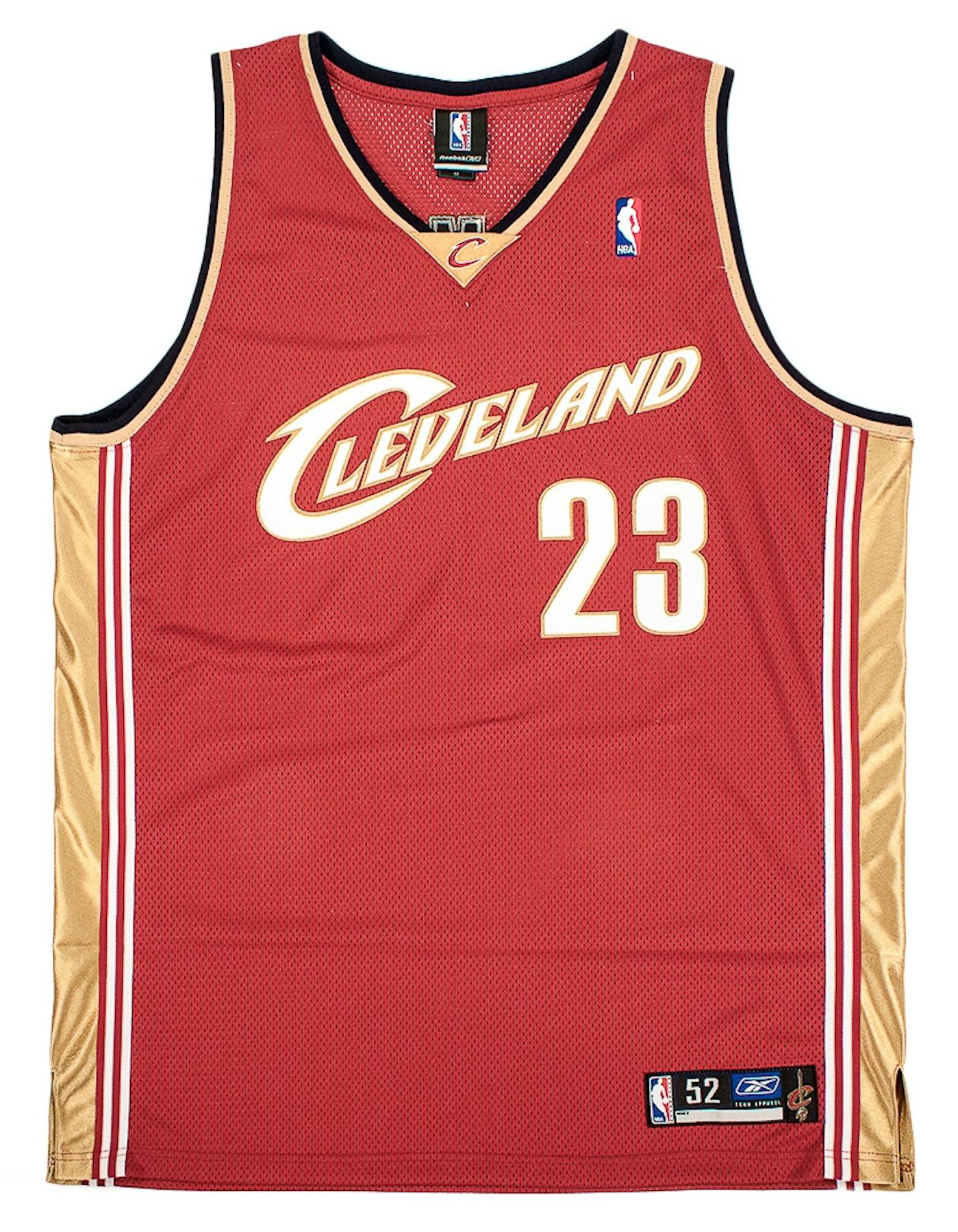 LeBron James Autographed Cleveland Cavaliers Authentic 2003 Road Jersey ...
