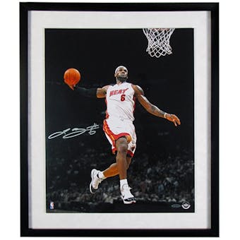LeBron James Autographed & Framed Miami Heat 16x20 Photo (UDA COA)