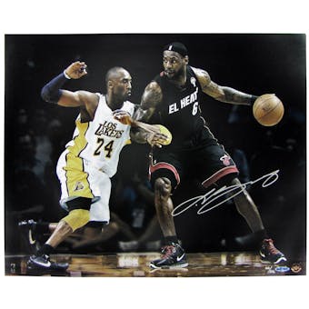 LeBron James Autographed Miami Heat (Versus Kobe Bryant) 16x20 Photograph (Upper Deck)
