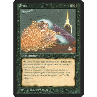 Magic the Gathering Legends Greed LIGHTLY PLAYED (LP)