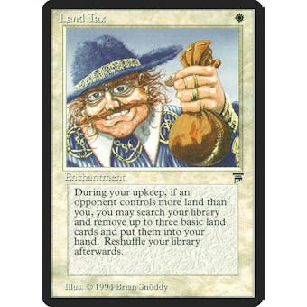 Magic the Gathering Legends Land Tax MODERATELY PLAYED (MP)