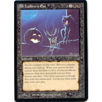 Magic the Gathering Legends Single All Hallow's Eve - MODERATE/HEAVY PLAY (HP)