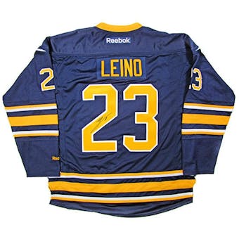 Ville Leino Autographed Buffalo Sabres Blue Hockey Jersey (Home)