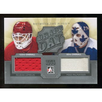 2012/13 In the Game Between The Pipes Draft Day Jerseys Silver #DD19 Rejean Lemelin/Mike Palmateer /100