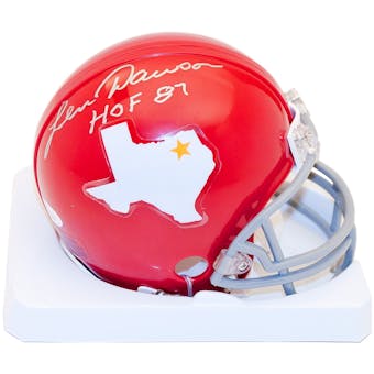 Len Dawson Autographed Dallas Texans Mini Helmet w/"HOF 87" Inscription (JSA)