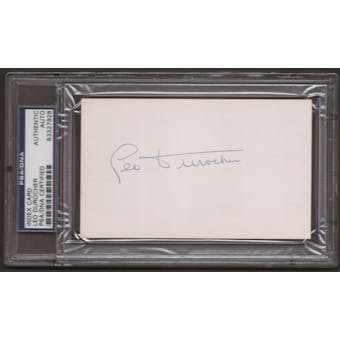 Leo Durocher Autograph (Index Card) PSA/DNA Certified *7928