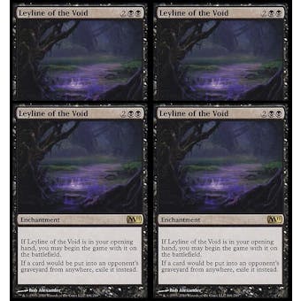 Magic the Gathering 2011 PLAYSET 4x Leyline of the Void - NEAR MINT (NM)