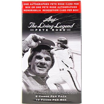 2012 Leaf The Living Legend - Pete Rose Baseball Hobby Box