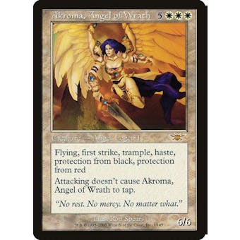 Magic the Gathering Legions FOIL Akroma, Angel of Wrath DAMAGED (DMG)